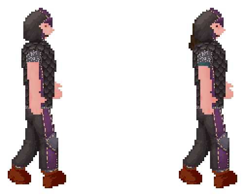 The Void Ranger set from the side, walking.